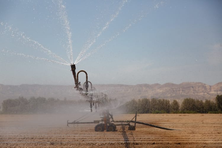 A moving line For irrigation